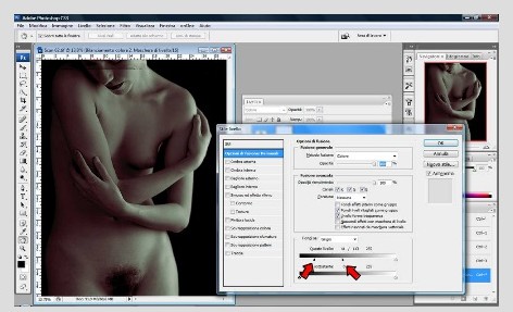 5. Ho regolato i due cursori di controllo ombre sui valori di 41 e 113 stimandone l’effetto per valutazione visiva.