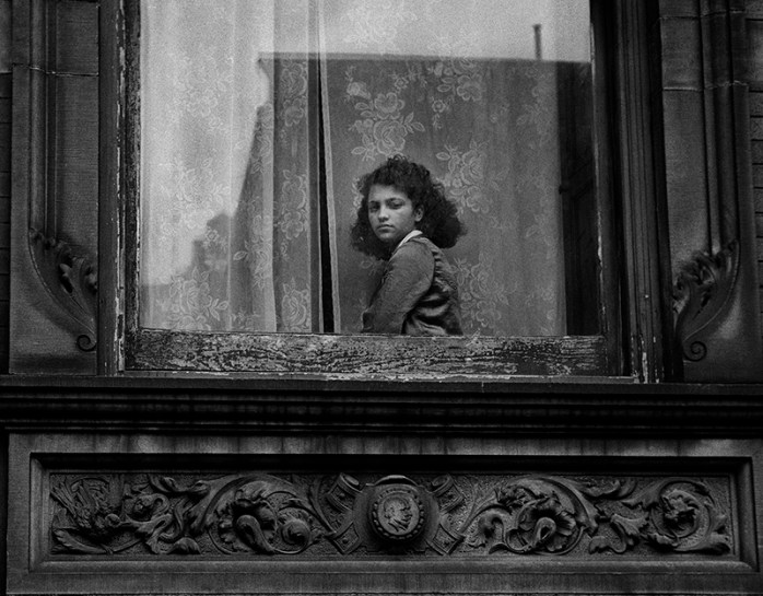Harold Feinstein - Girl in Harlem Window, New York, 1948 -© copyright Harold Feinstein